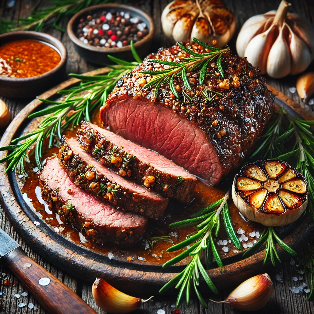 Garlic Rosemary Beef Tenderloin