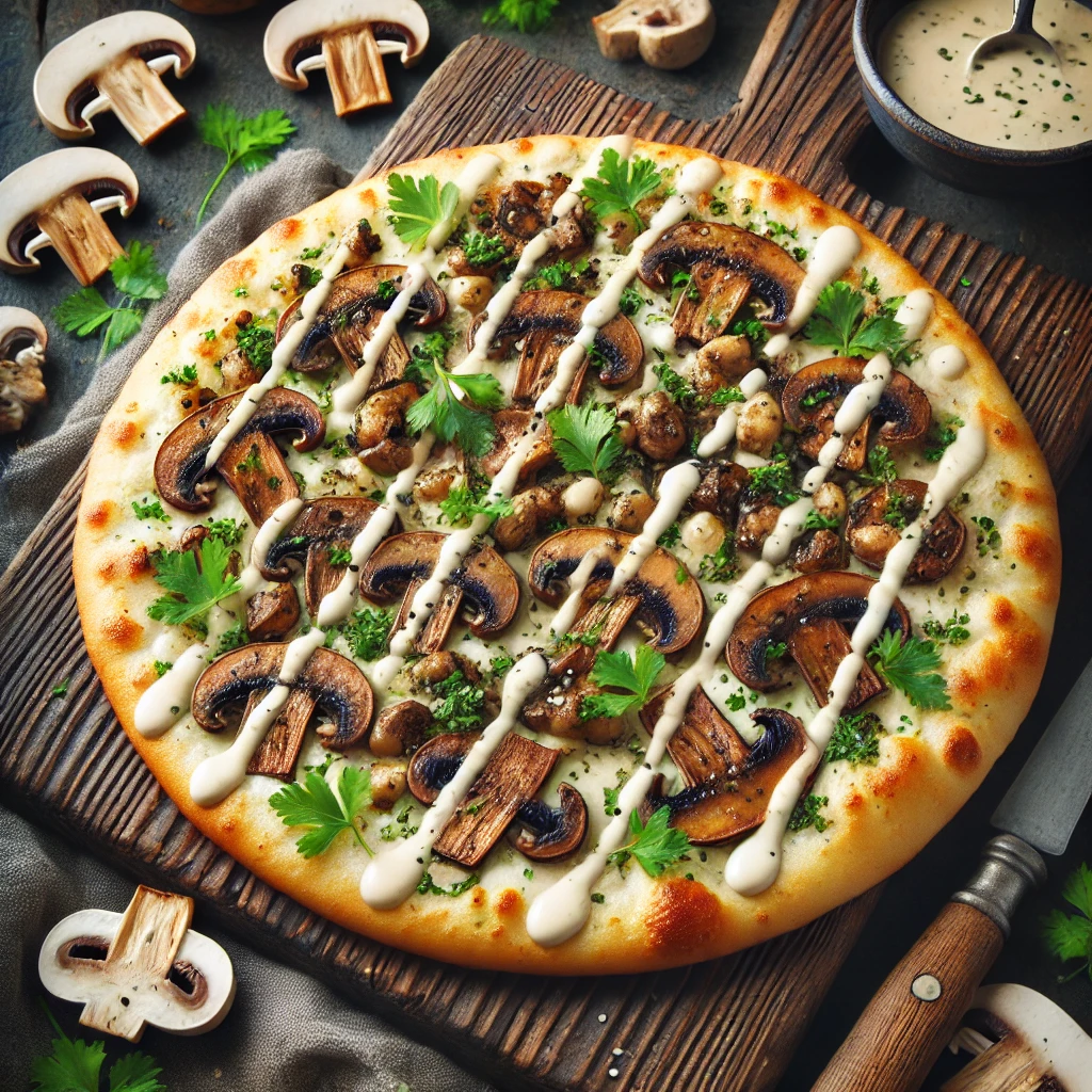 Mushroom Flatbread with White Miso