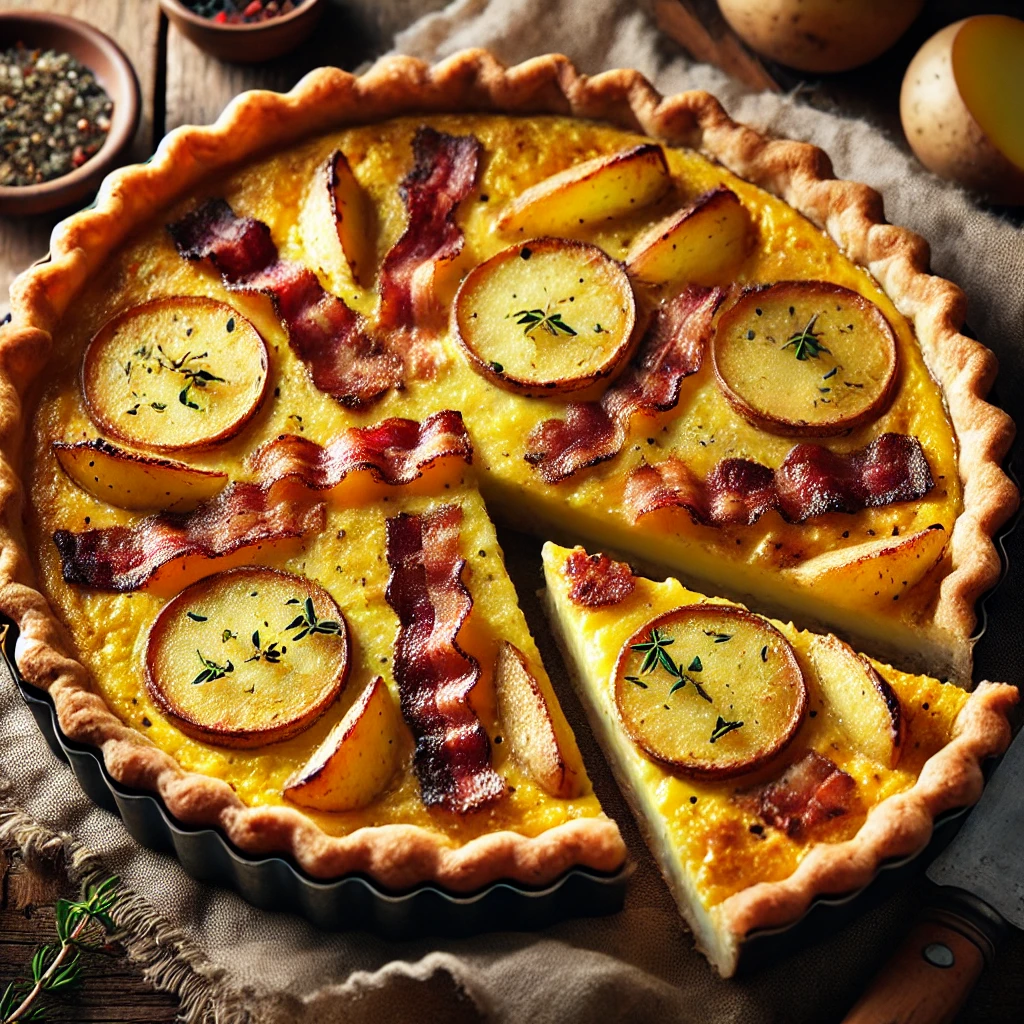 Potato and Bacon Quiche