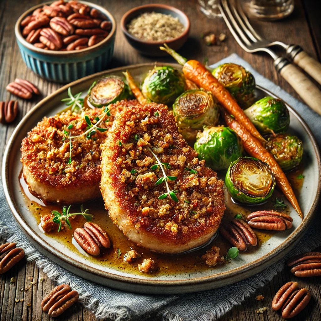 Pecan Crusted Pork Chops