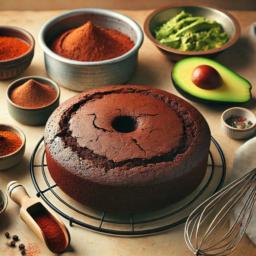 Chili Chocolate Avocado Cake