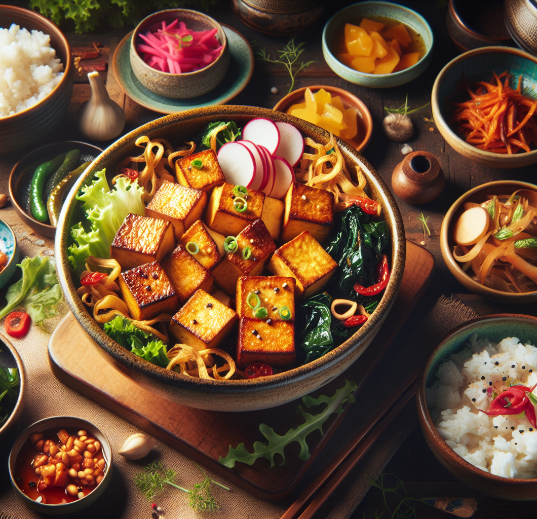 Crispy Baked Korean Tofu Bowls