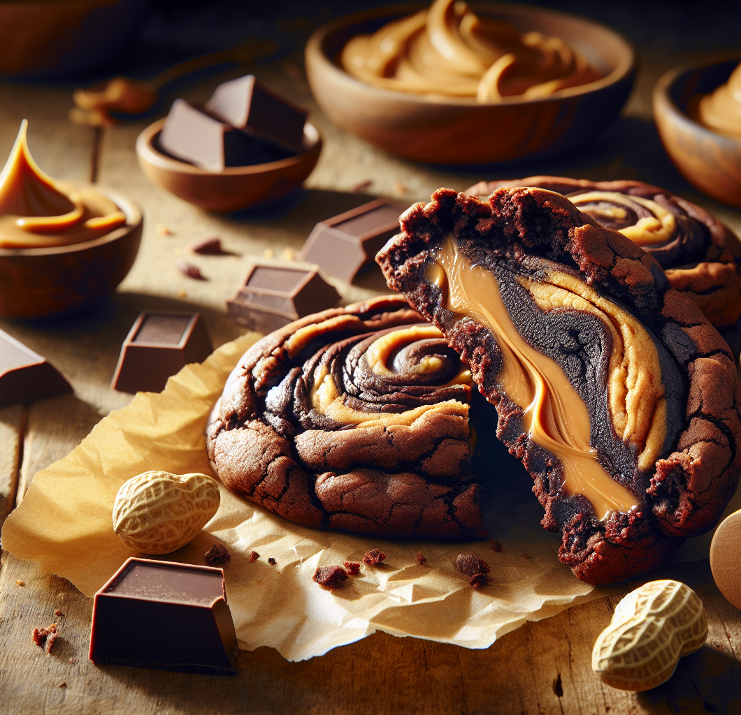 Peanut Butter Brownie Swirl Cookies