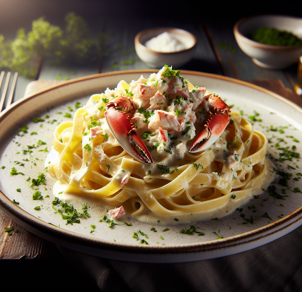 Crab Fettuccine Alfredo