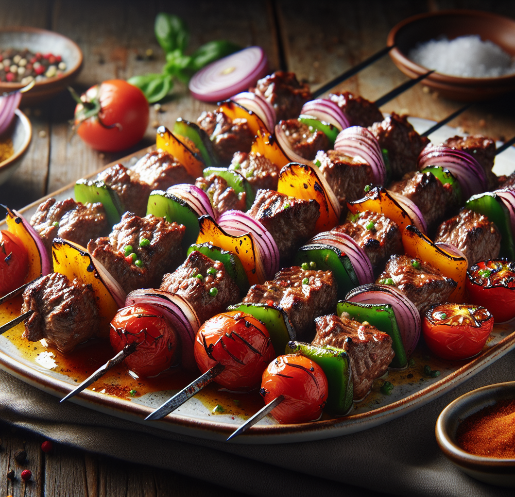 Beef Kebabs with Veggies