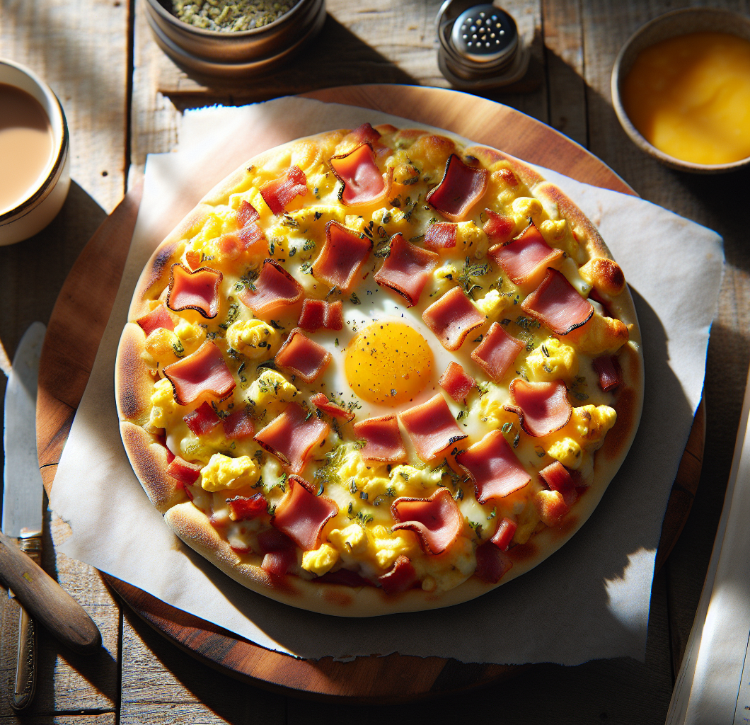 English Muffin Breakfast Pizza