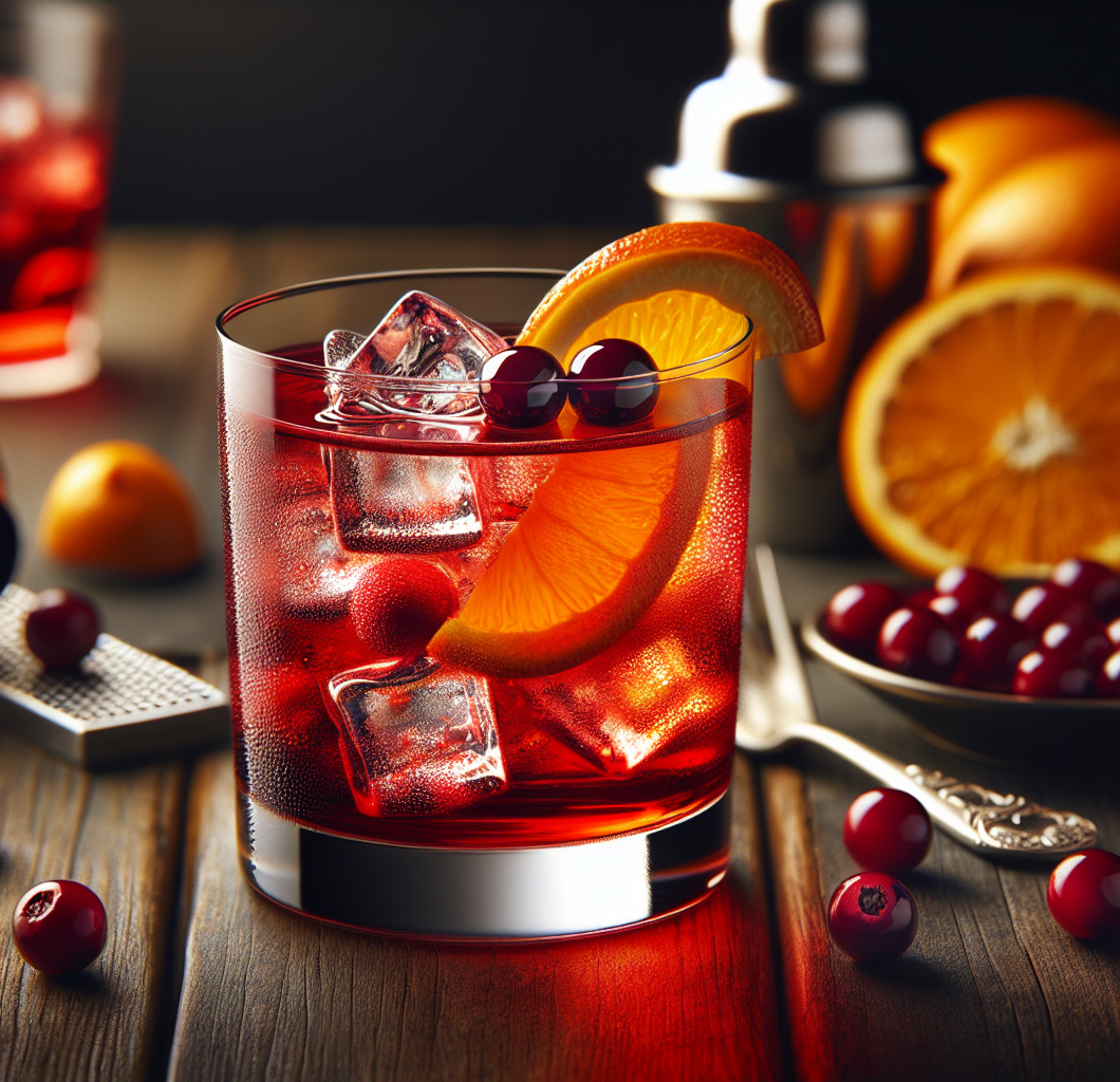 Cranberry Orange Whiskey Sour