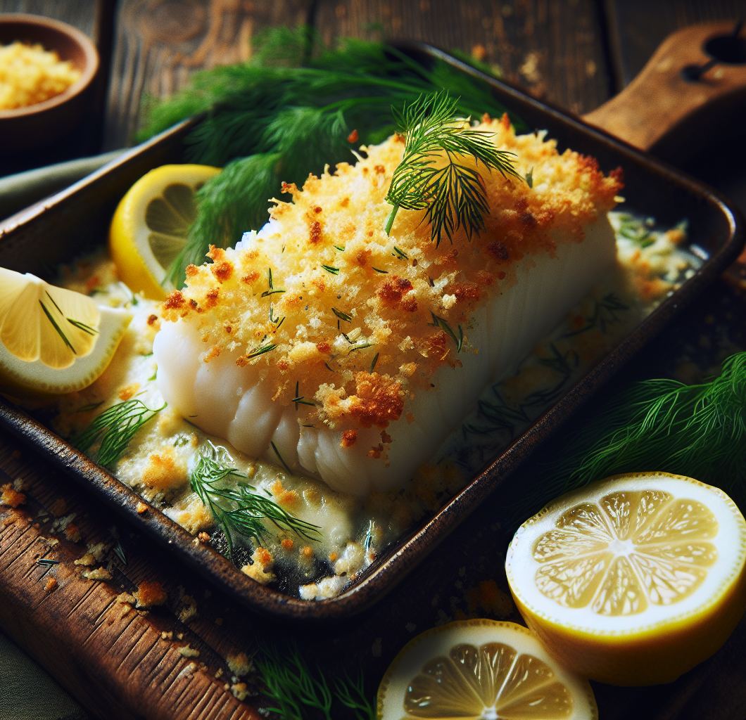 Parmesan Crusted Baked Cod