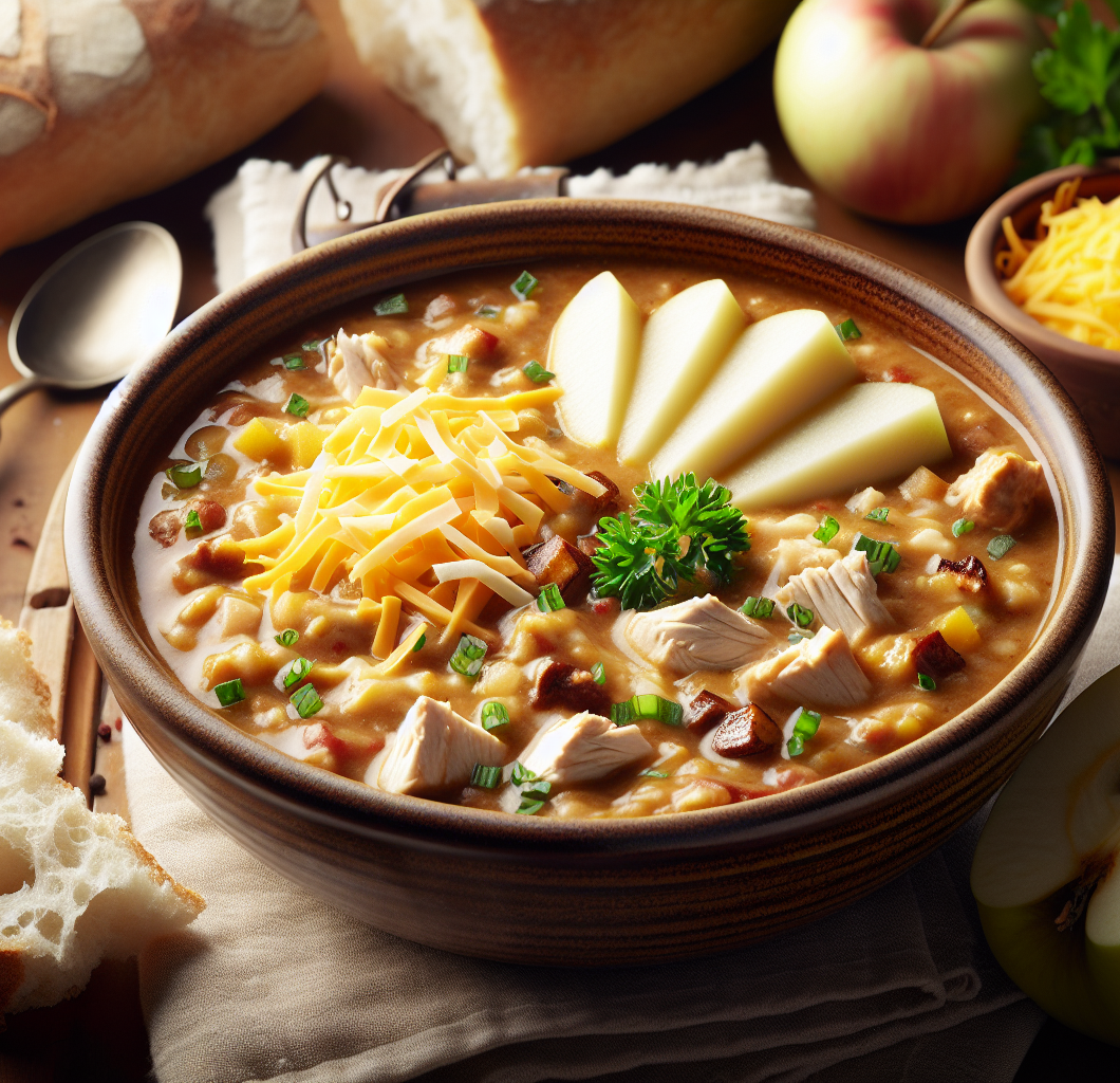 White Cheddar Apple Chicken Chili