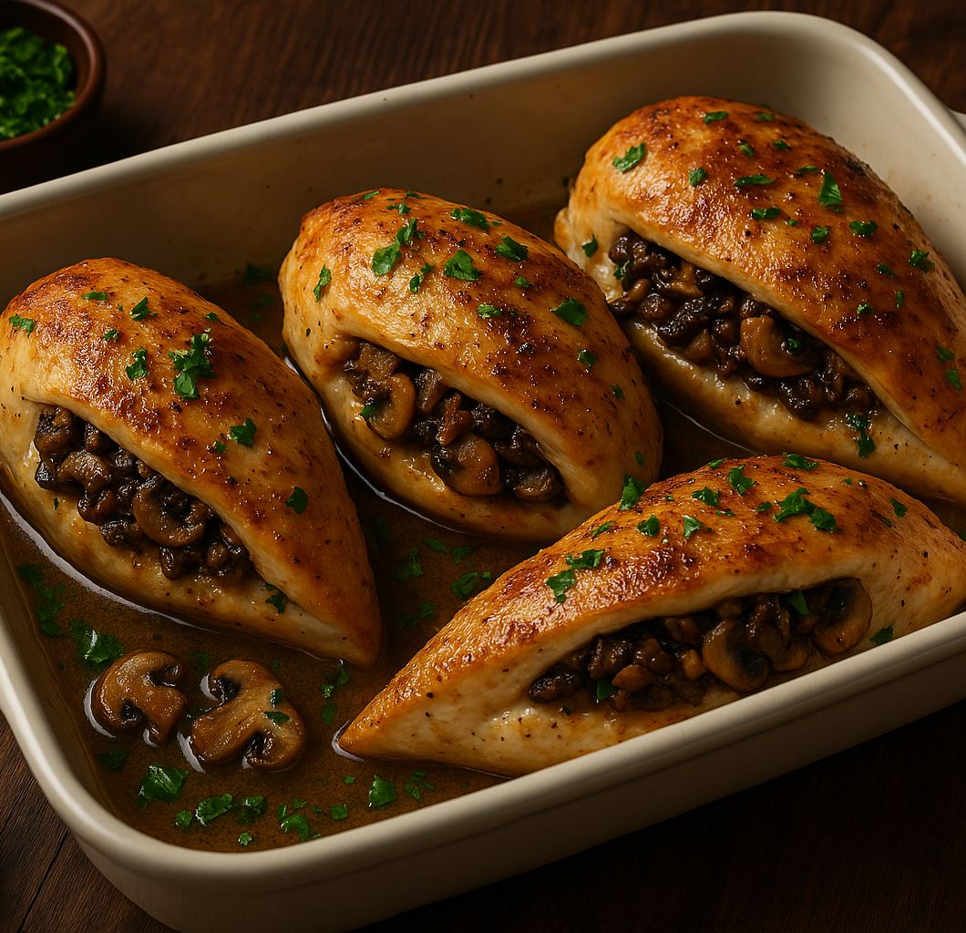 Mushroom Stuffed Chicken