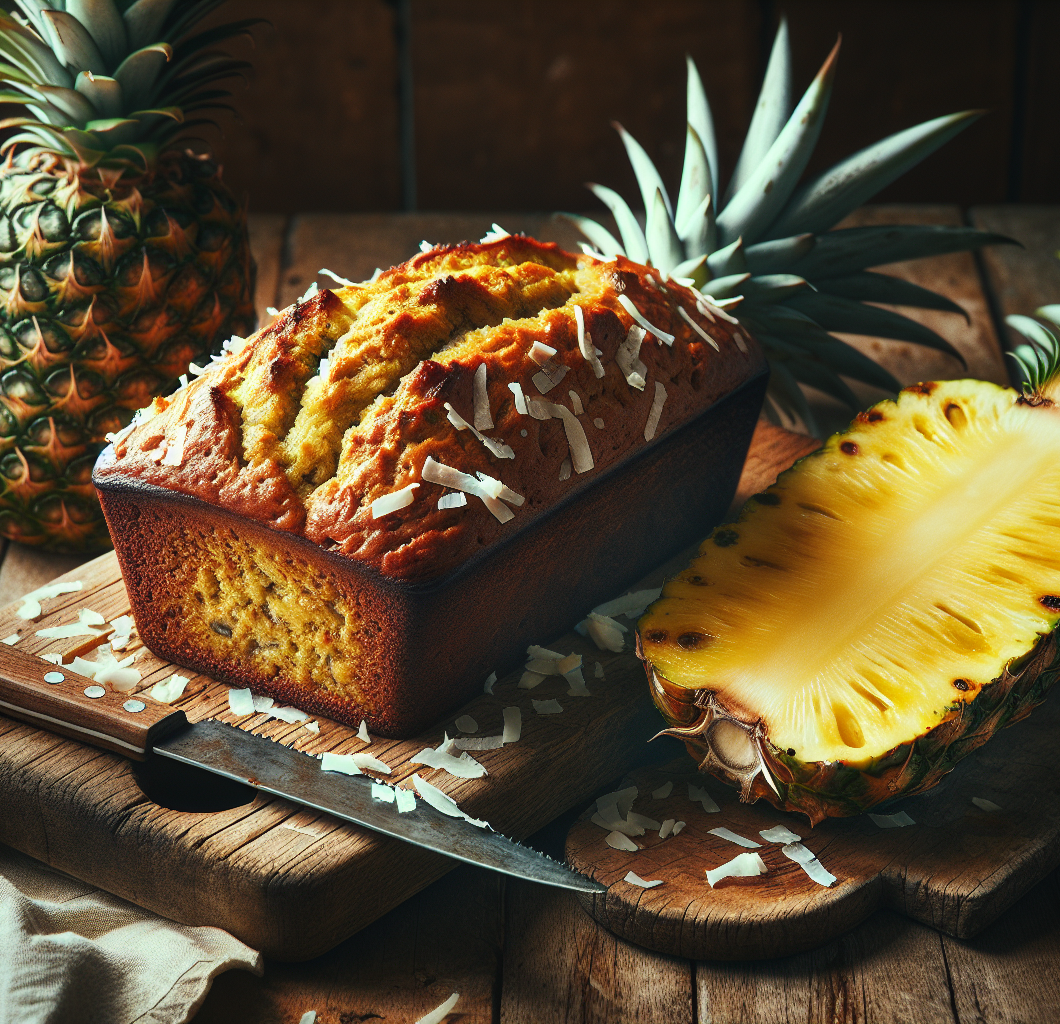 Hawaiian Banana Bread with Coconut & Pineapple