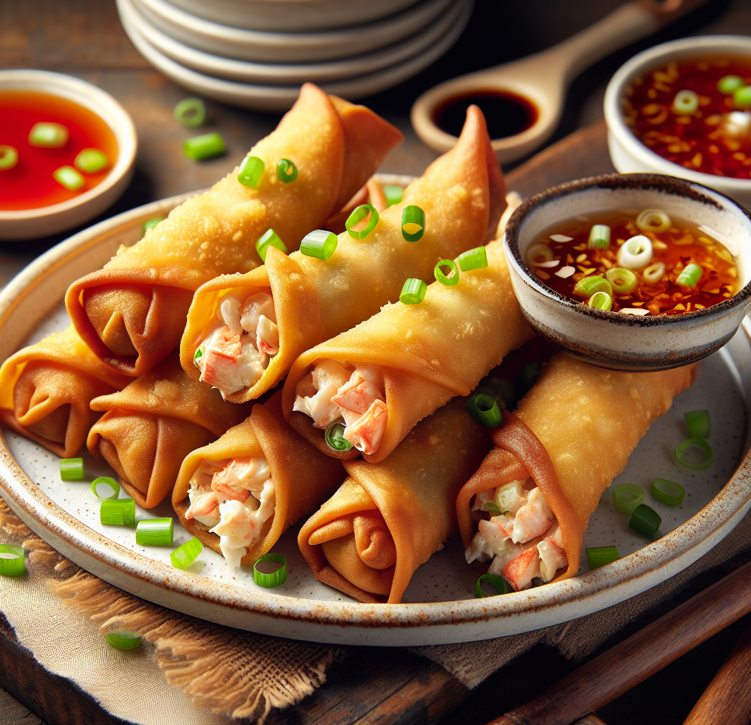 Crab Rangoon Egg Rolls
