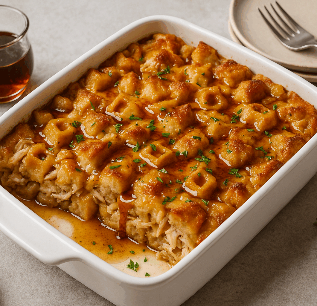Chicken & Waffle Casserole