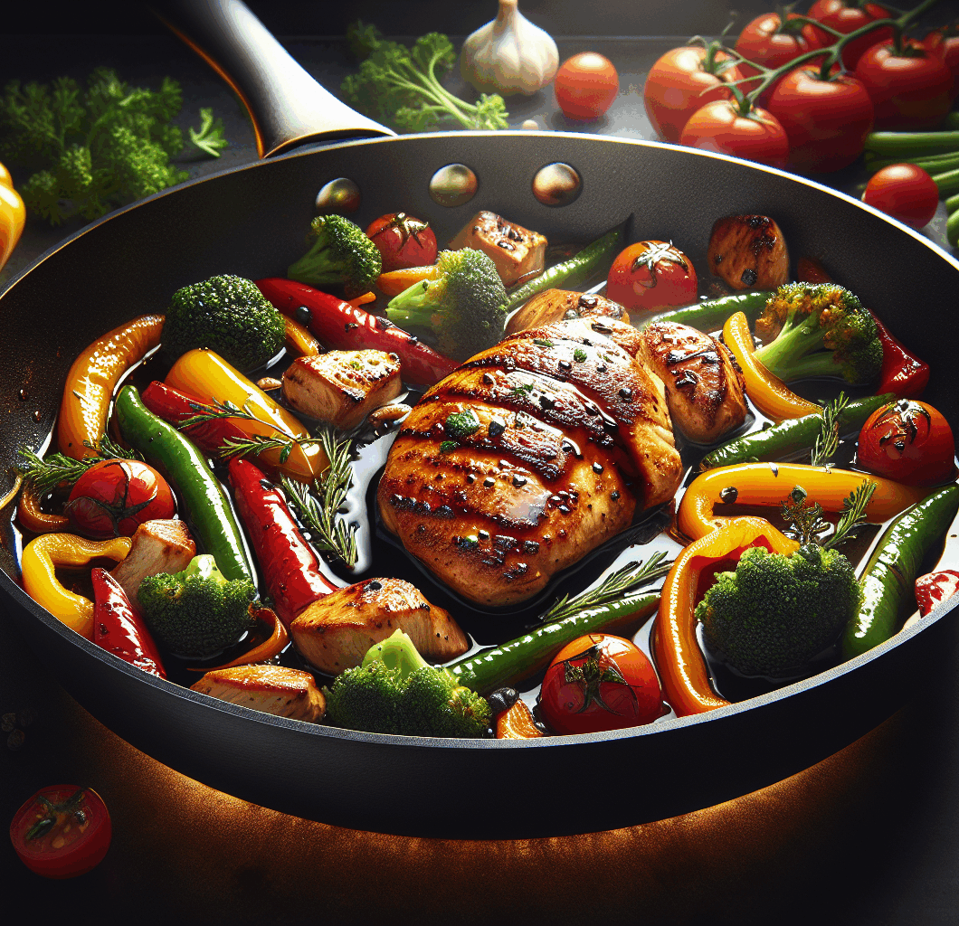 One Pan Balsamic Chicken and Veggies