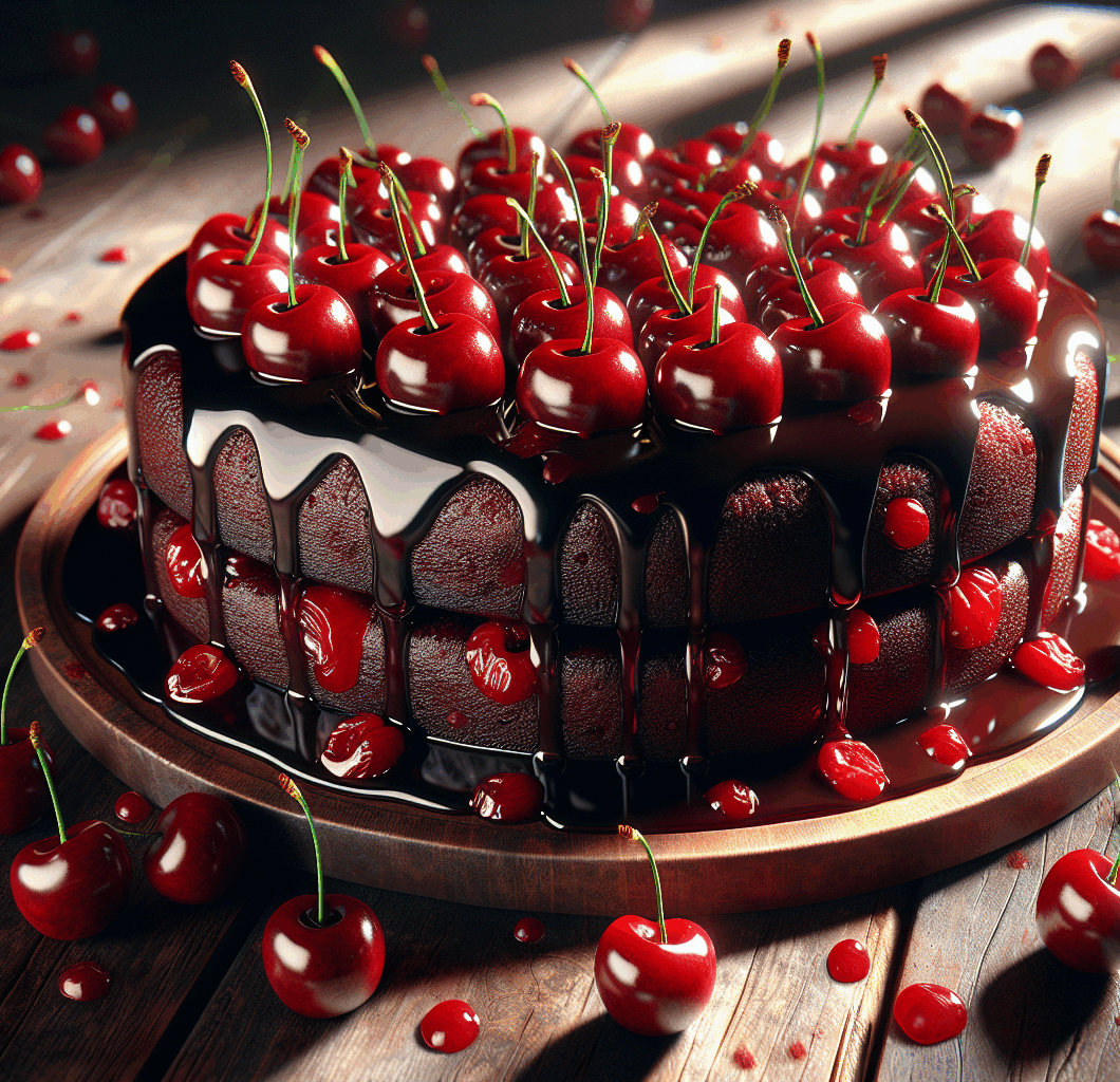 Chocolate Cherry Upside Down Cake