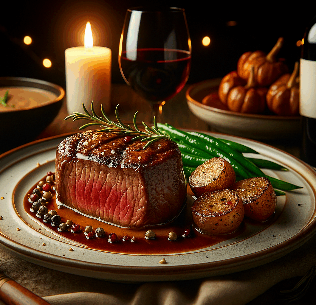 Elegant Filet Mignon with Creamy Peppercorn