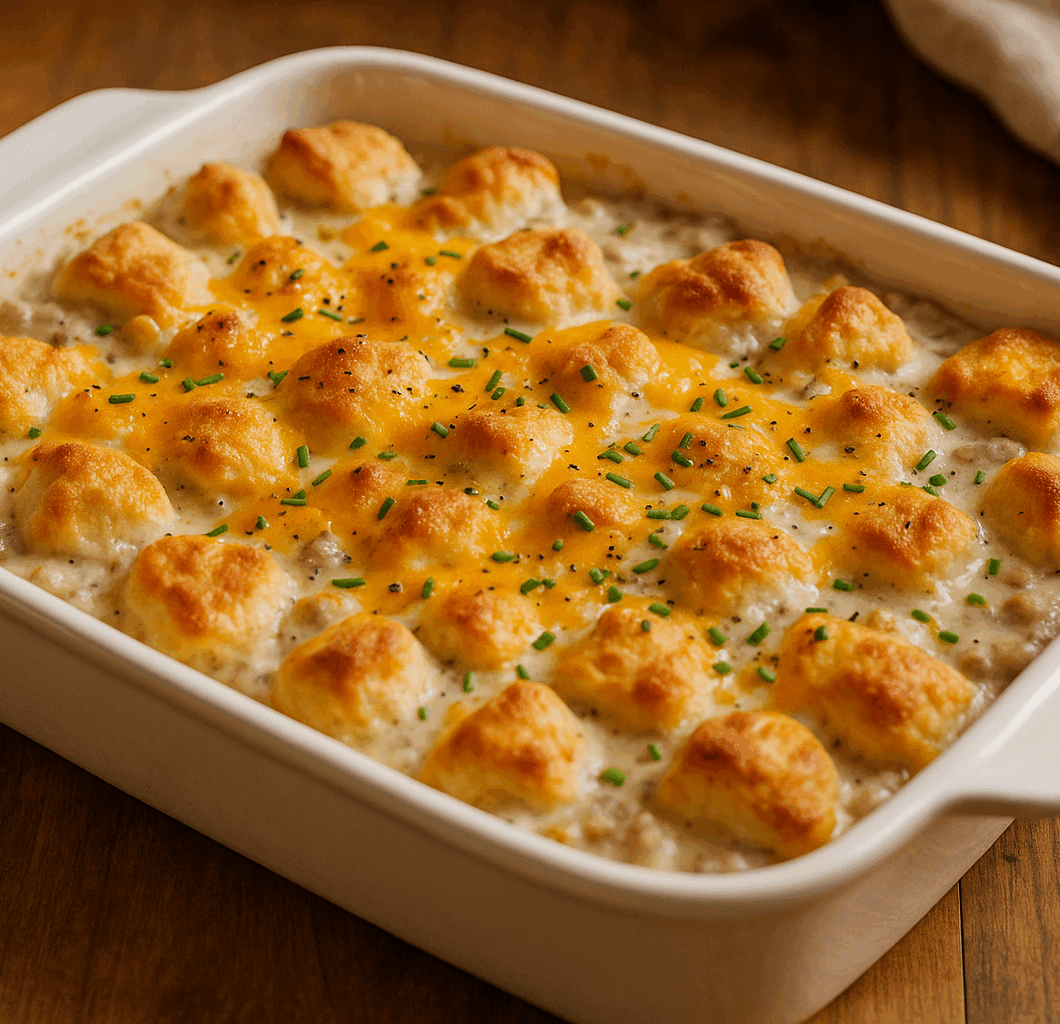 Biscuits and Gravy Casserole