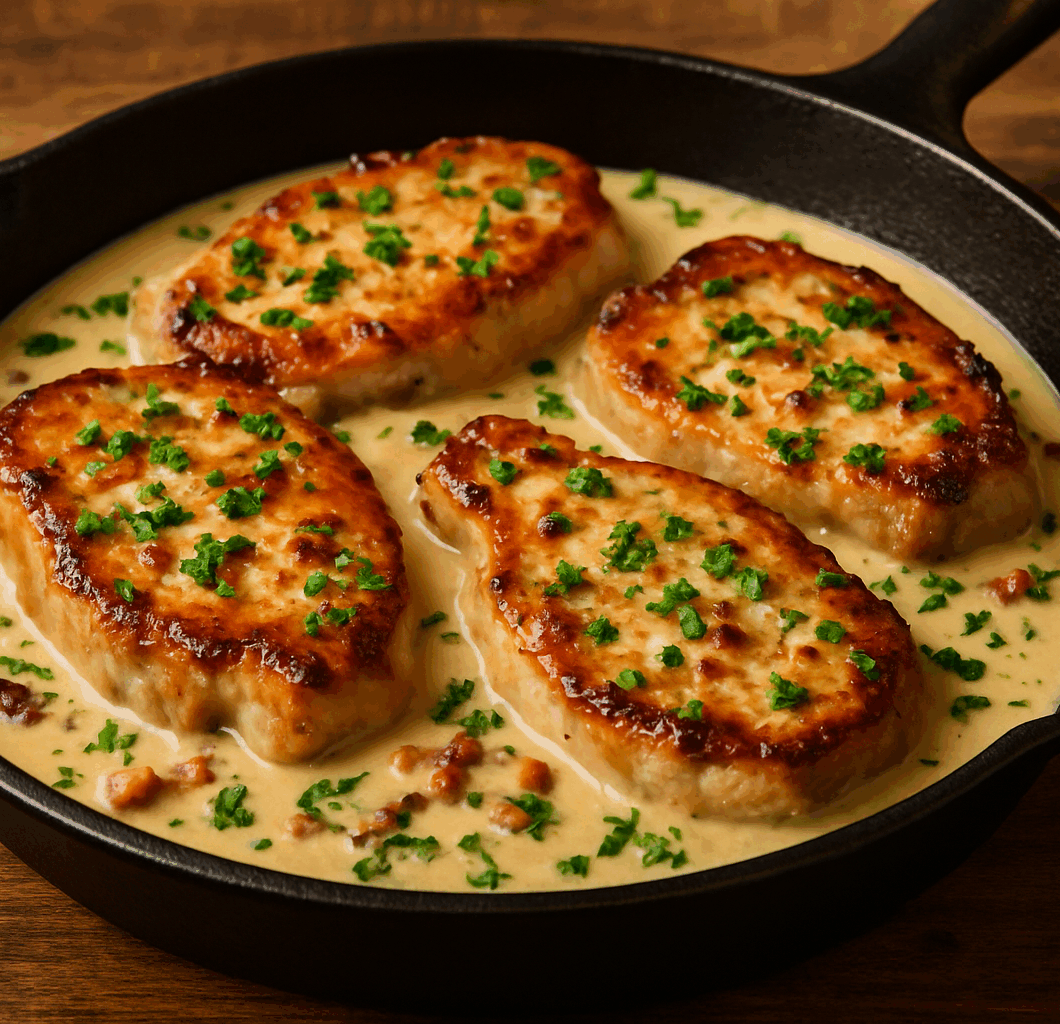 Creamy Bacon Pork Chops