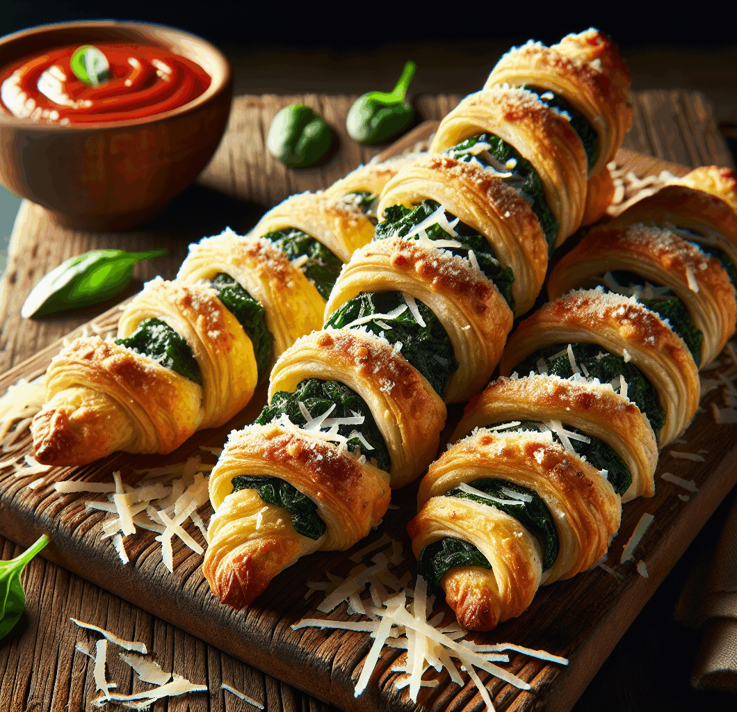 Parmesan and Spinach Cheese Twists