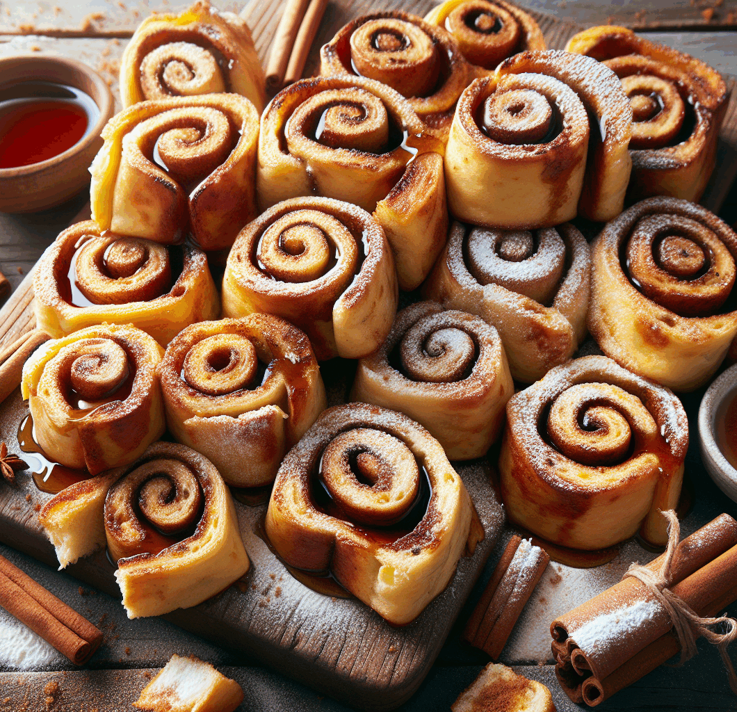 Cinnamon Roll French Toast Roll-Ups