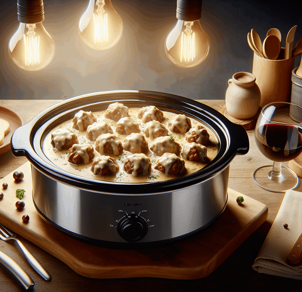 Crockpot Meatball Stroganoff