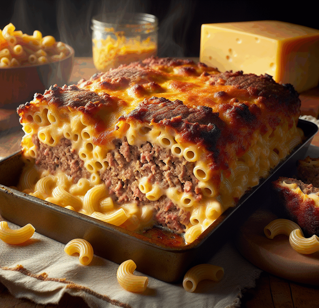 Mac and Cheese Meatloaf Casserole