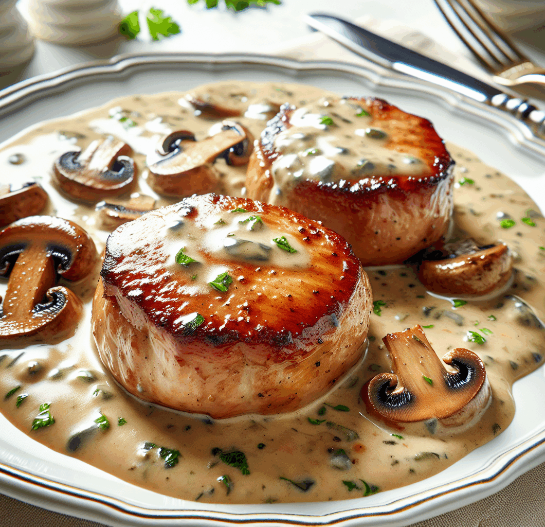 Pork Medallions in Mushroom Gravy