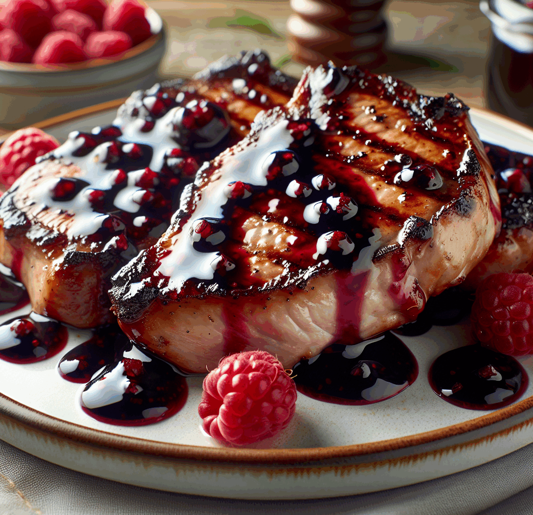Raspberry Balsamic Pork Chops