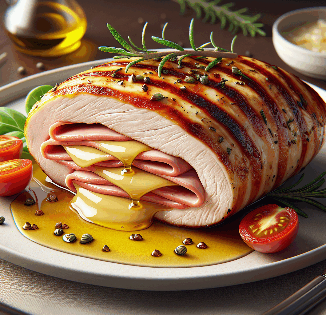 Quick Ham and Cheese Stuffed Chicken Breast