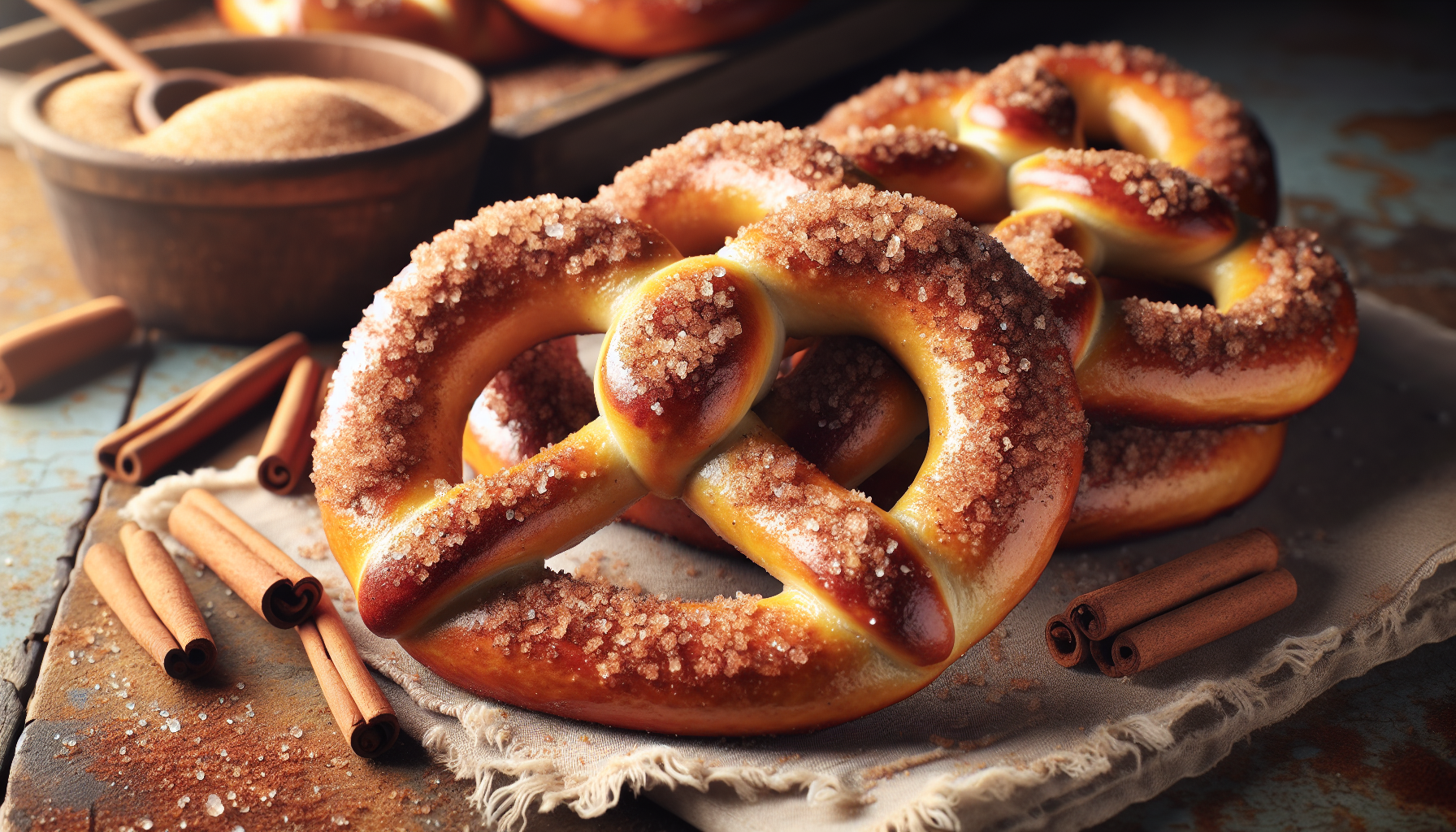 Cinnamon Sugar Soft Pretzels