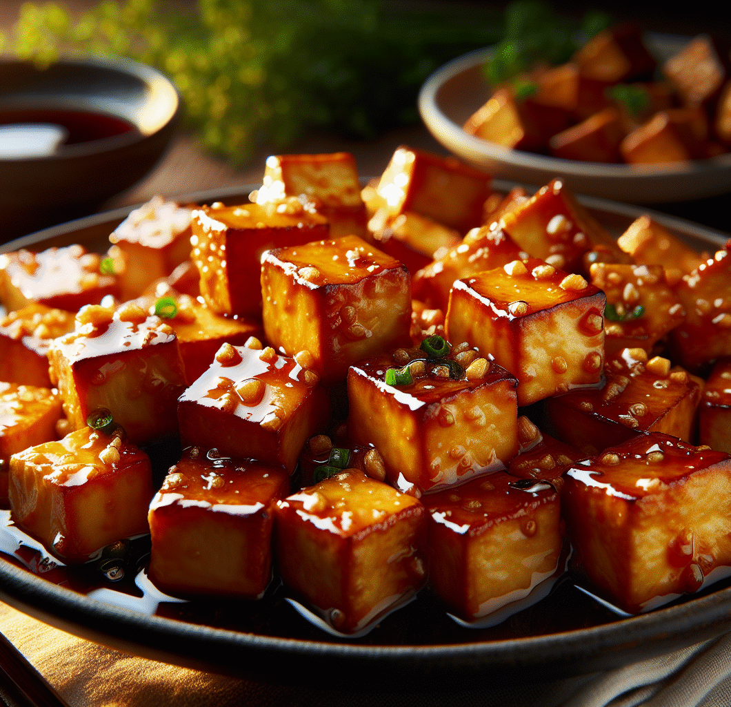 Crispy Honey Garlic Tofu