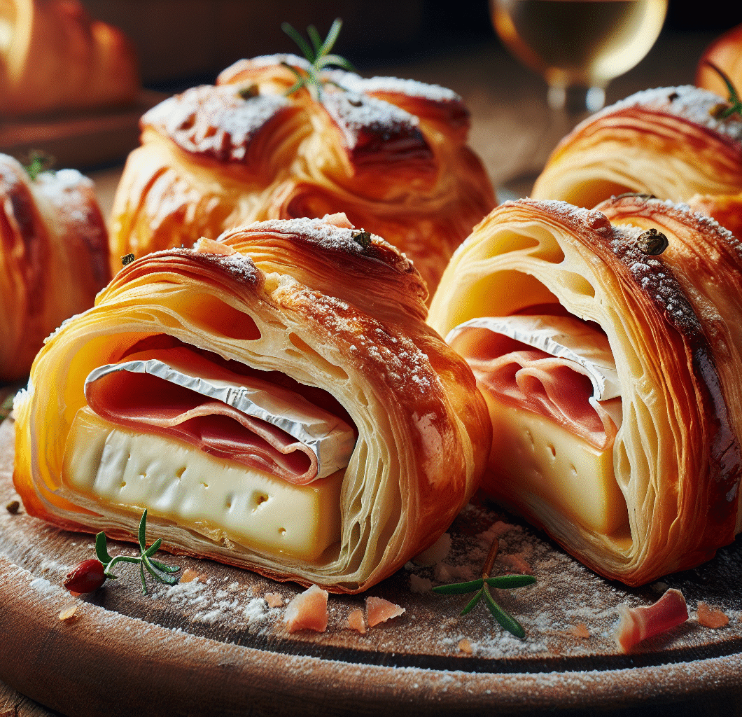 Baked Brie and Prosciutto Rolls
