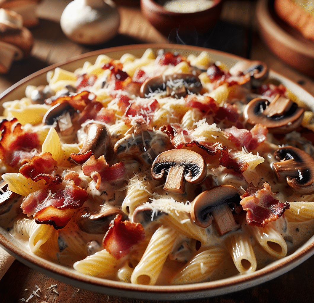 Creamy Bacon Mushroom Pasta