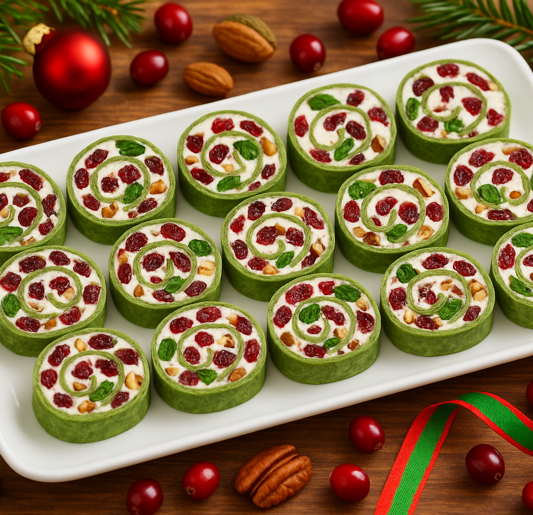 Festive Christmas Cranberry Roll Ups