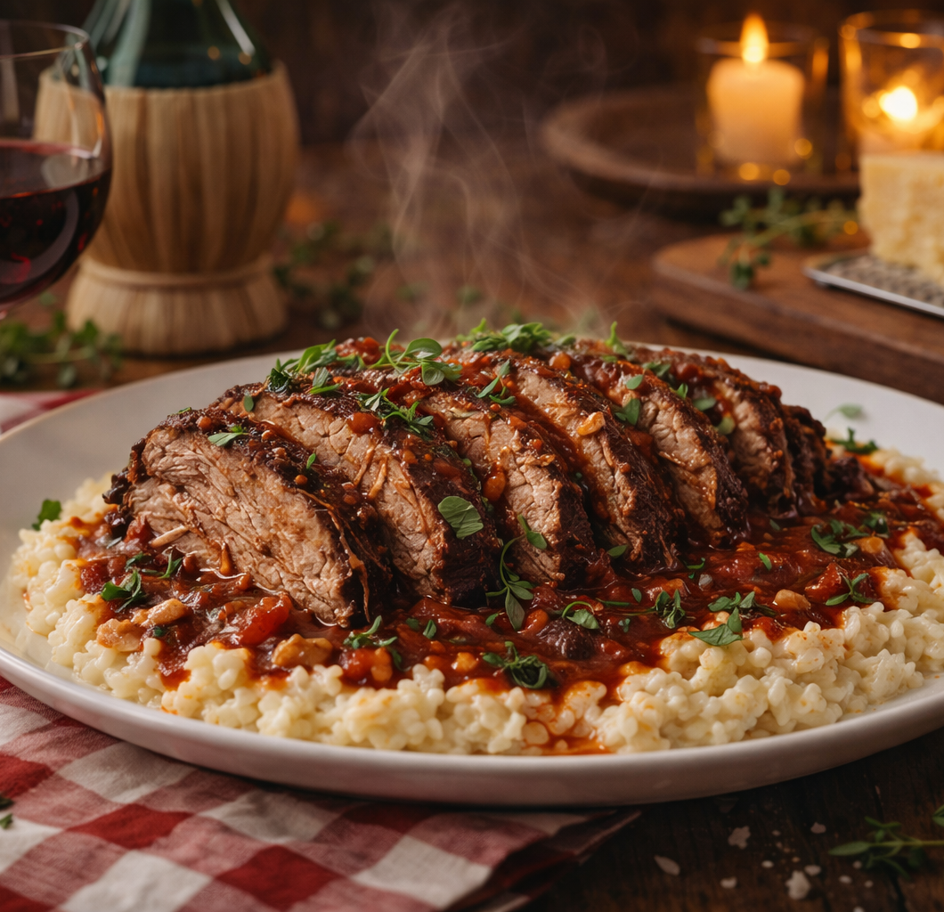 Italian Pot Roast & Parmesan Risotto