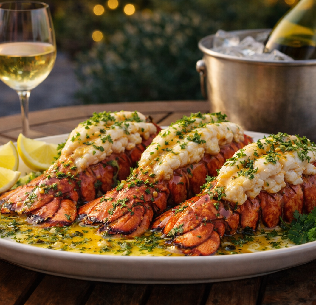 Lobster Tail with Garlic Herb Butter