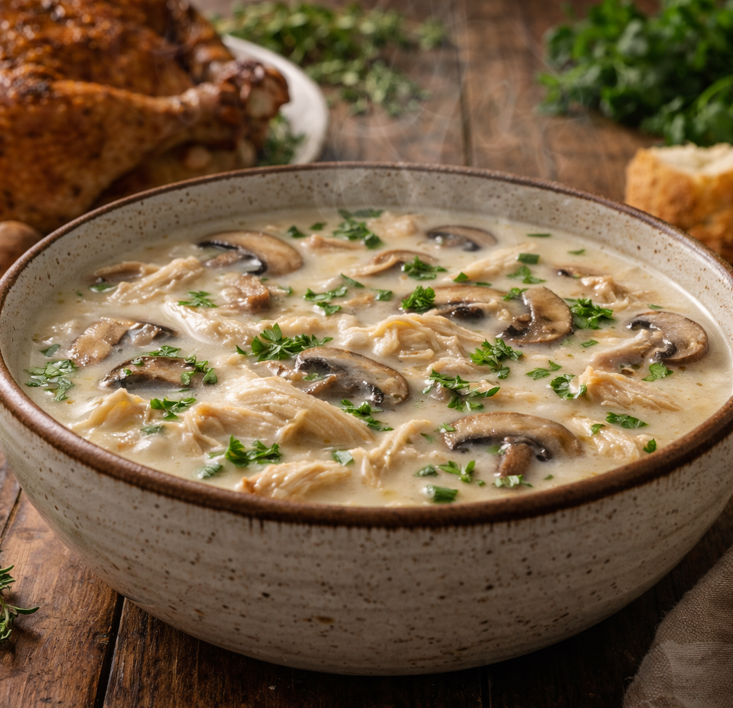 Rotisserie Chicken Mushroom Soup
