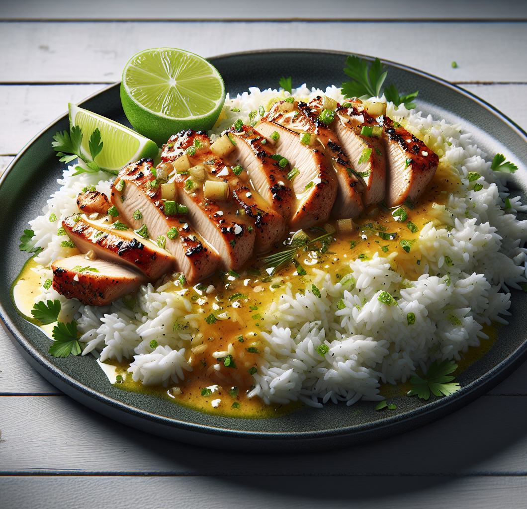 Ginger Lime Pork with Creamy Coconut Rice