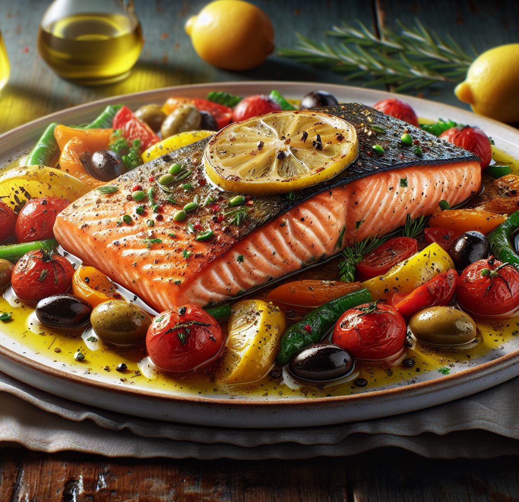 Mediterranean Salmon Bake