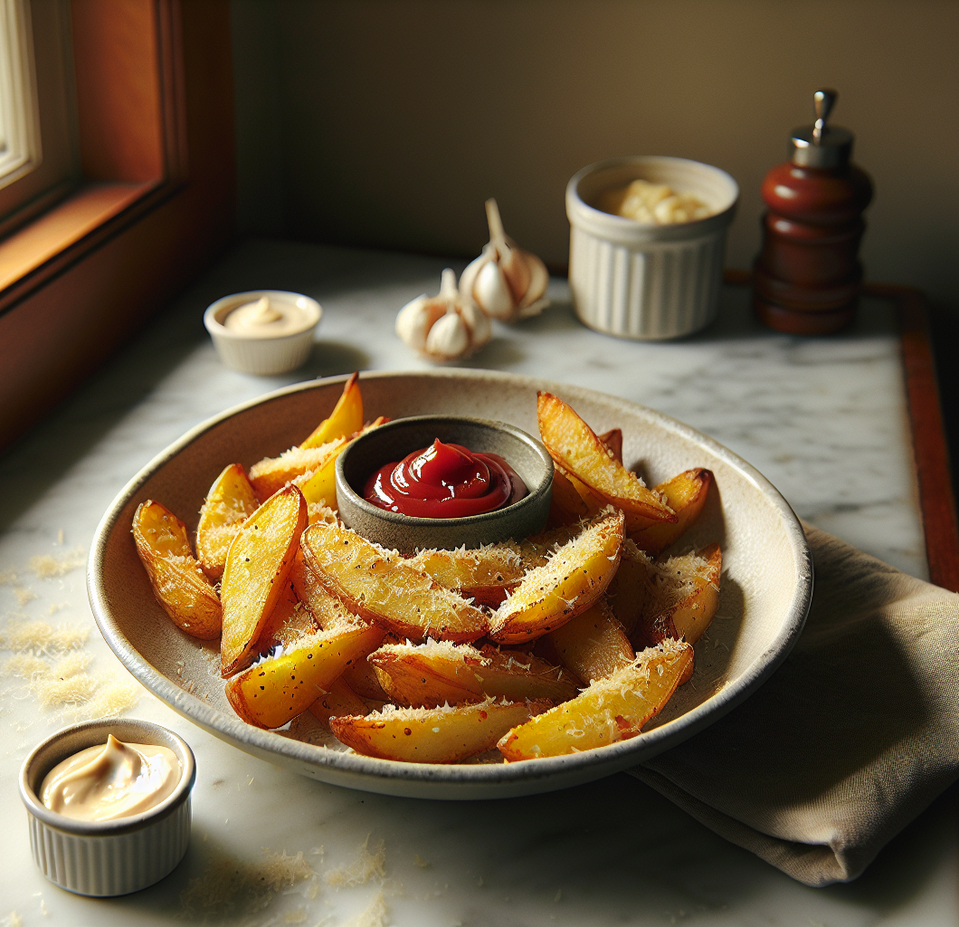 Garlic Parmesan Potato Wedges