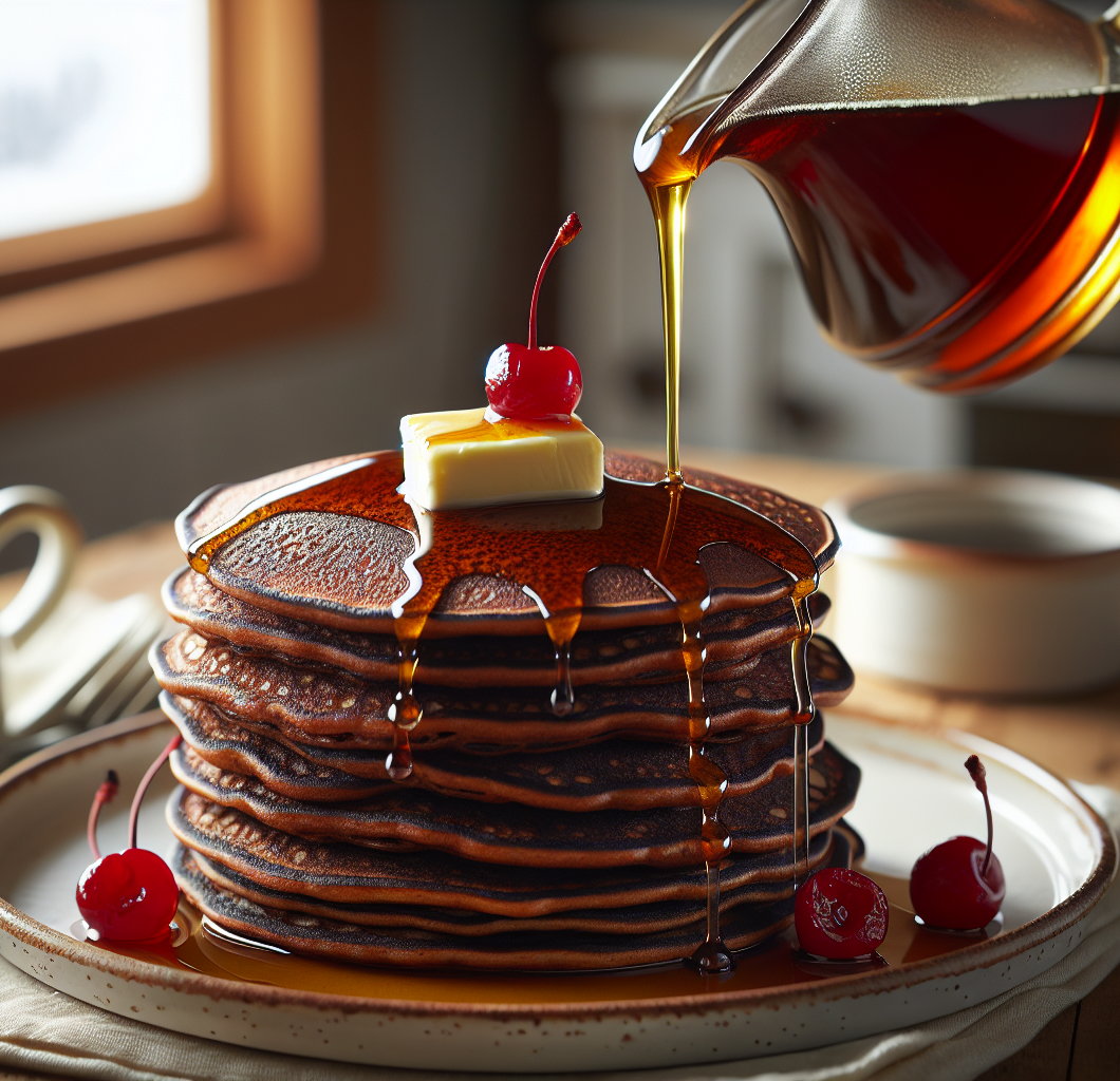 Gingerbread Pancakes with Maple Syrup