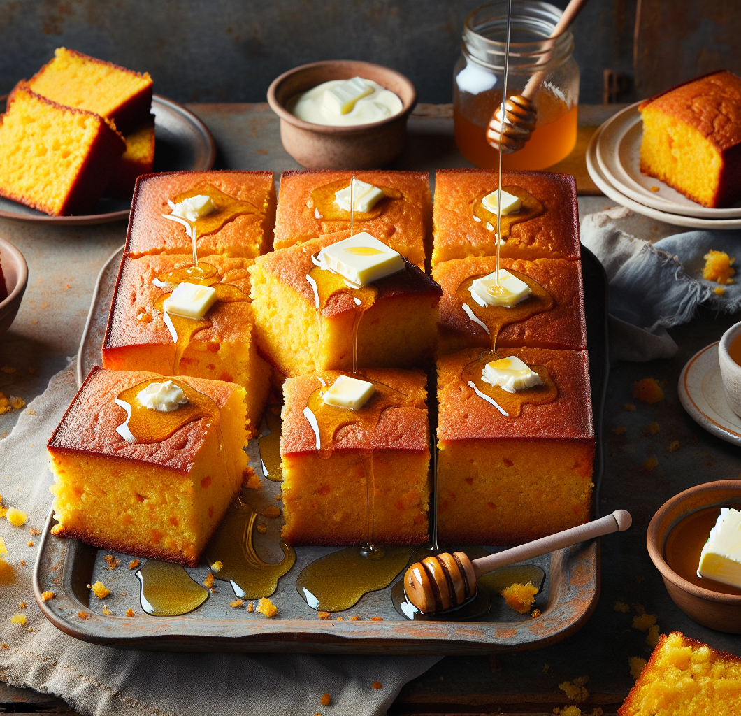 Honey Butter Sweet Potato Cornbread