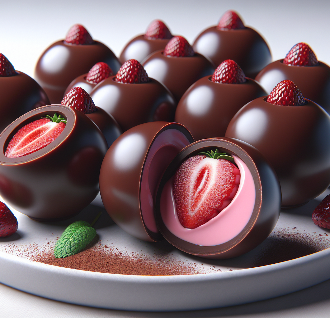 Chocolate Covered Strawberry Yogurt Bites