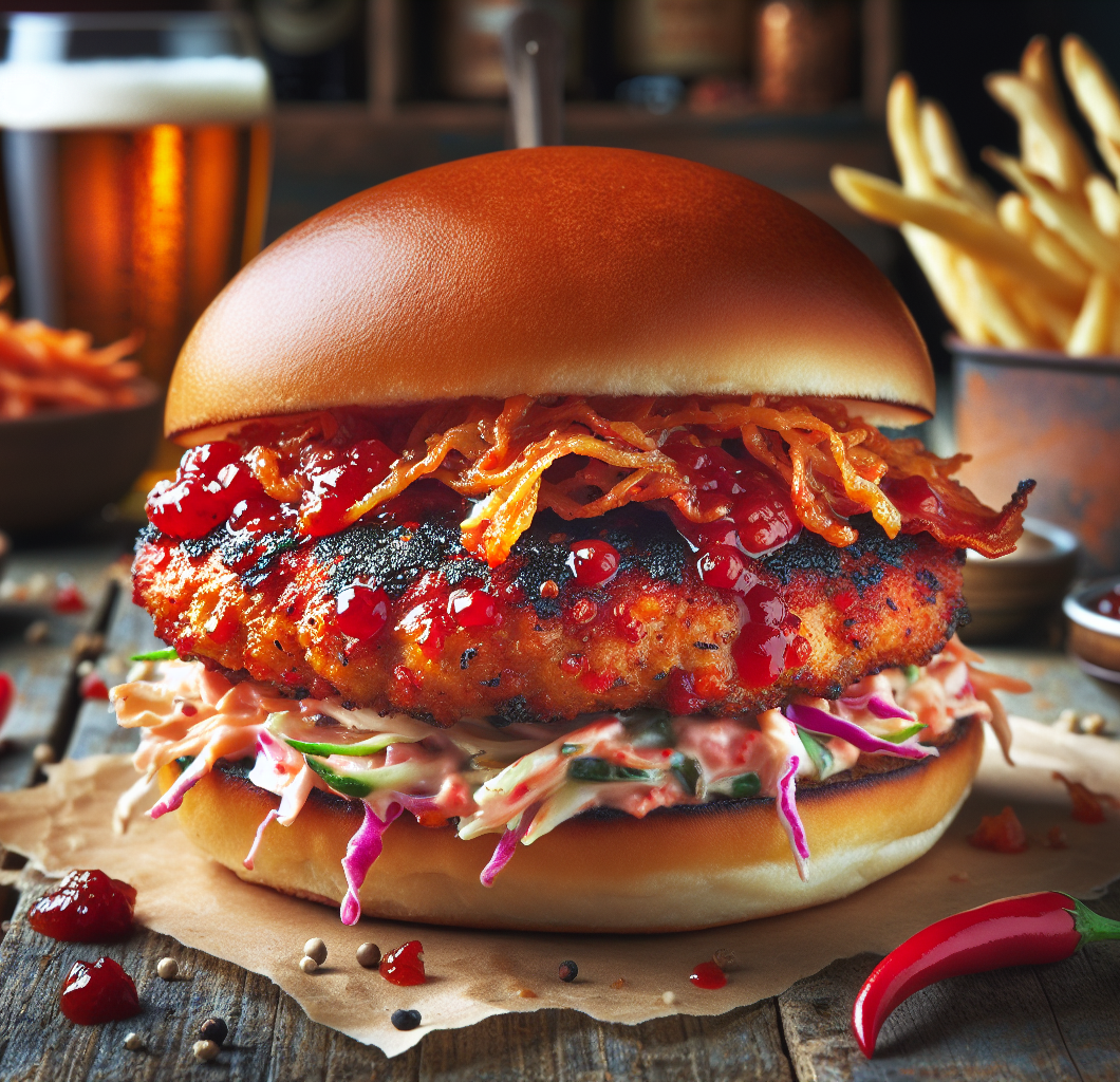 Gochujang Chicken Burgers with Kimchi Bacon Jam