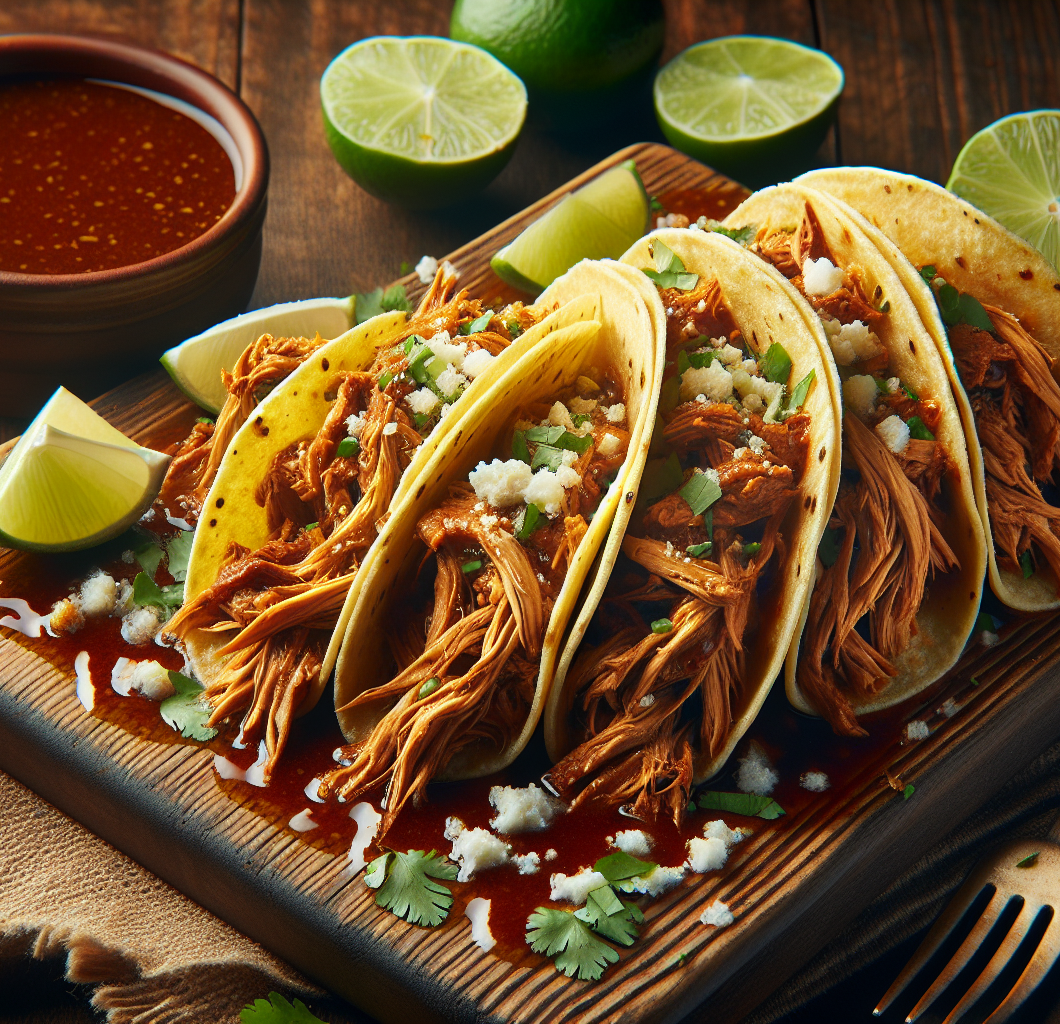 Easy Shredded Chicken Birria Tacos