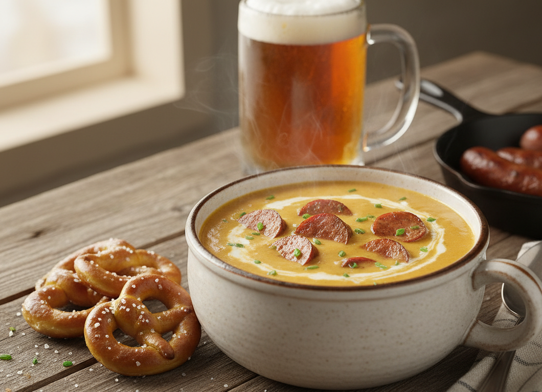 Creamy Beer Cheese Sausage Soup