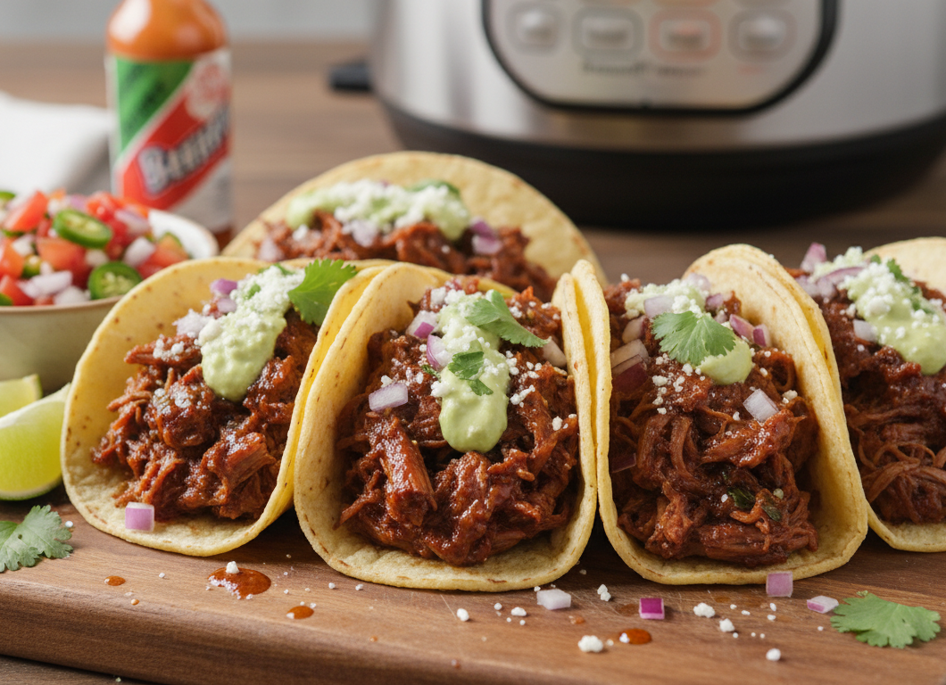Instant Pot Mexican Beef Barbacoa Tacos