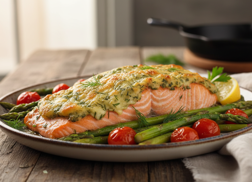 Baked Boursin Salmon