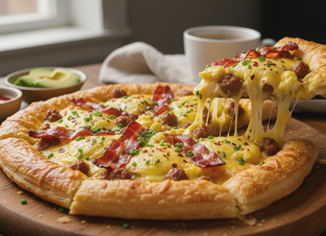 Puff Pastry Breakfast Pizza