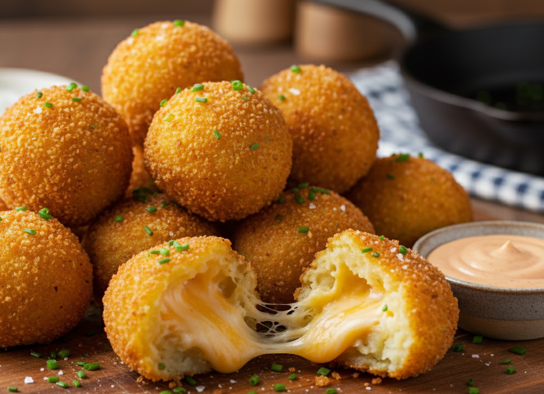 Crispy Potato Cheese Bombs